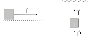 The force of friction (F): The force of friction exists when two bodies are in contact. It always opposes motion. The friction force is not only contrary to the movement, but also essential to ensure contact between two surfaces (e.g., contact of tires on the road, braking).