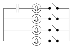 How many bulbs light on when the switch is closed?